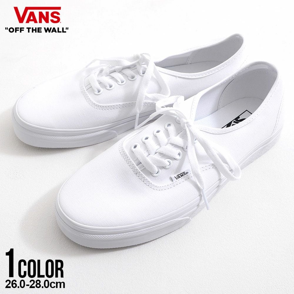 AUTHENTIC ホワイトスニーカー 27cm スニーカー メンズ VANS(バンズ)Authentic True White/全1色
