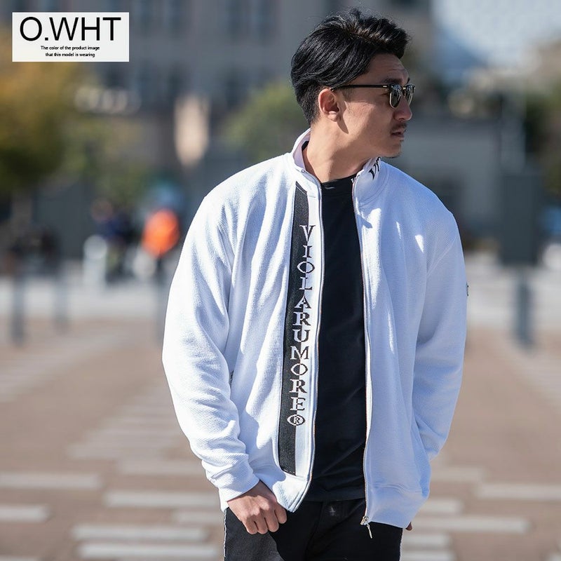 VIOLA(ヴィオラ)ジャガードロゴプリント入りフルジップ長袖ジャケット/全2色