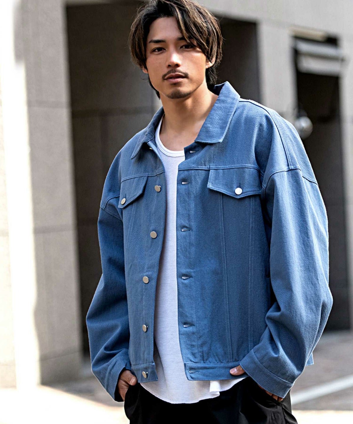 CavariA(キャバリア)オーバーサイズ長袖Gジャン/全4色