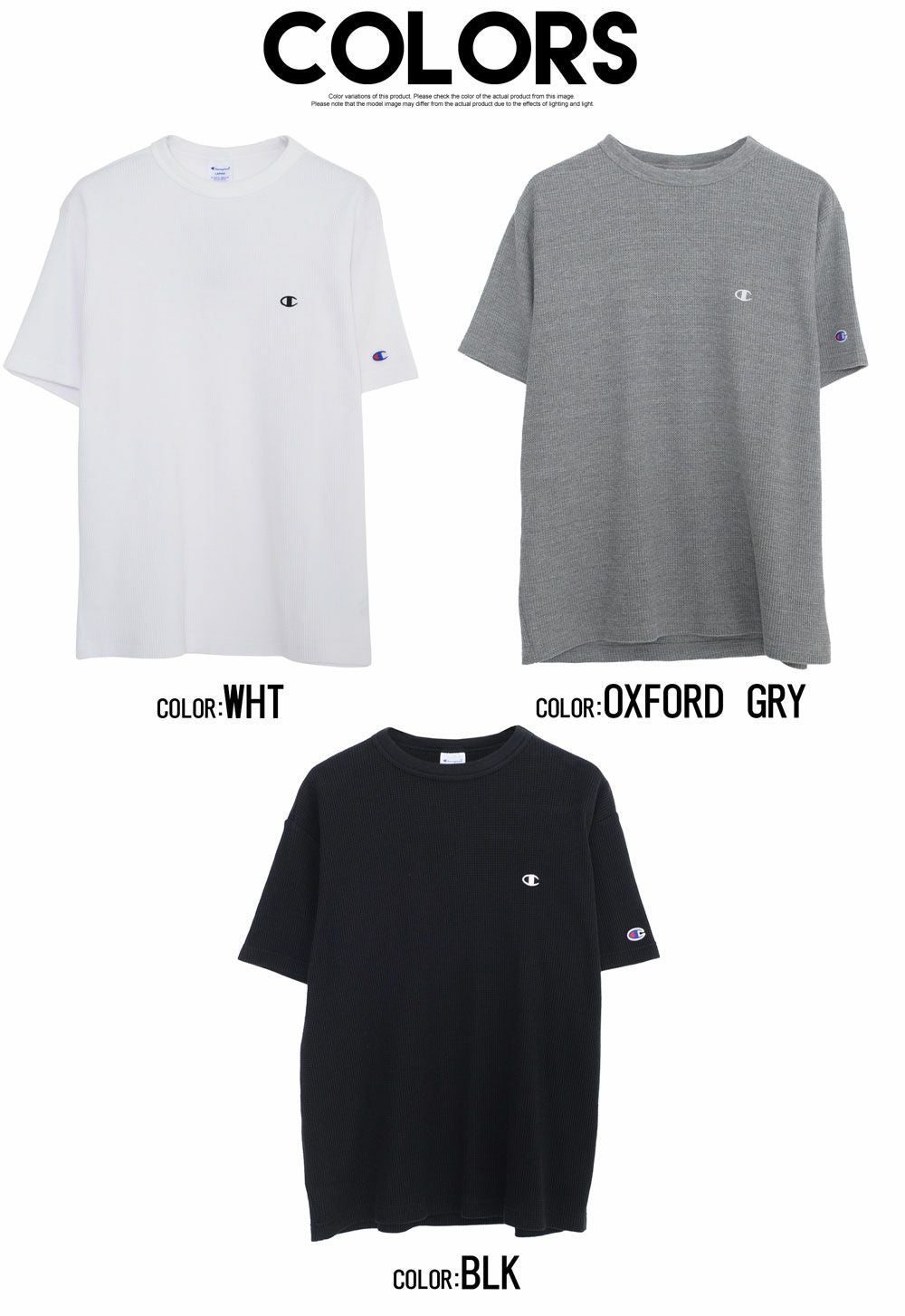 半袖Tシャツ メンズ Champion(チャンピオン)SHORT SLEEVE サーマル半袖