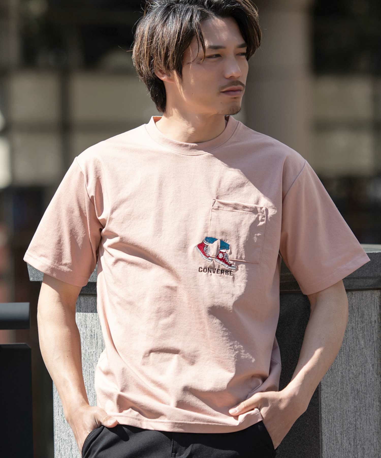 半袖Tシャツ メンズ CONVERSE(コンバース)アムンゼンポケットまたぎ