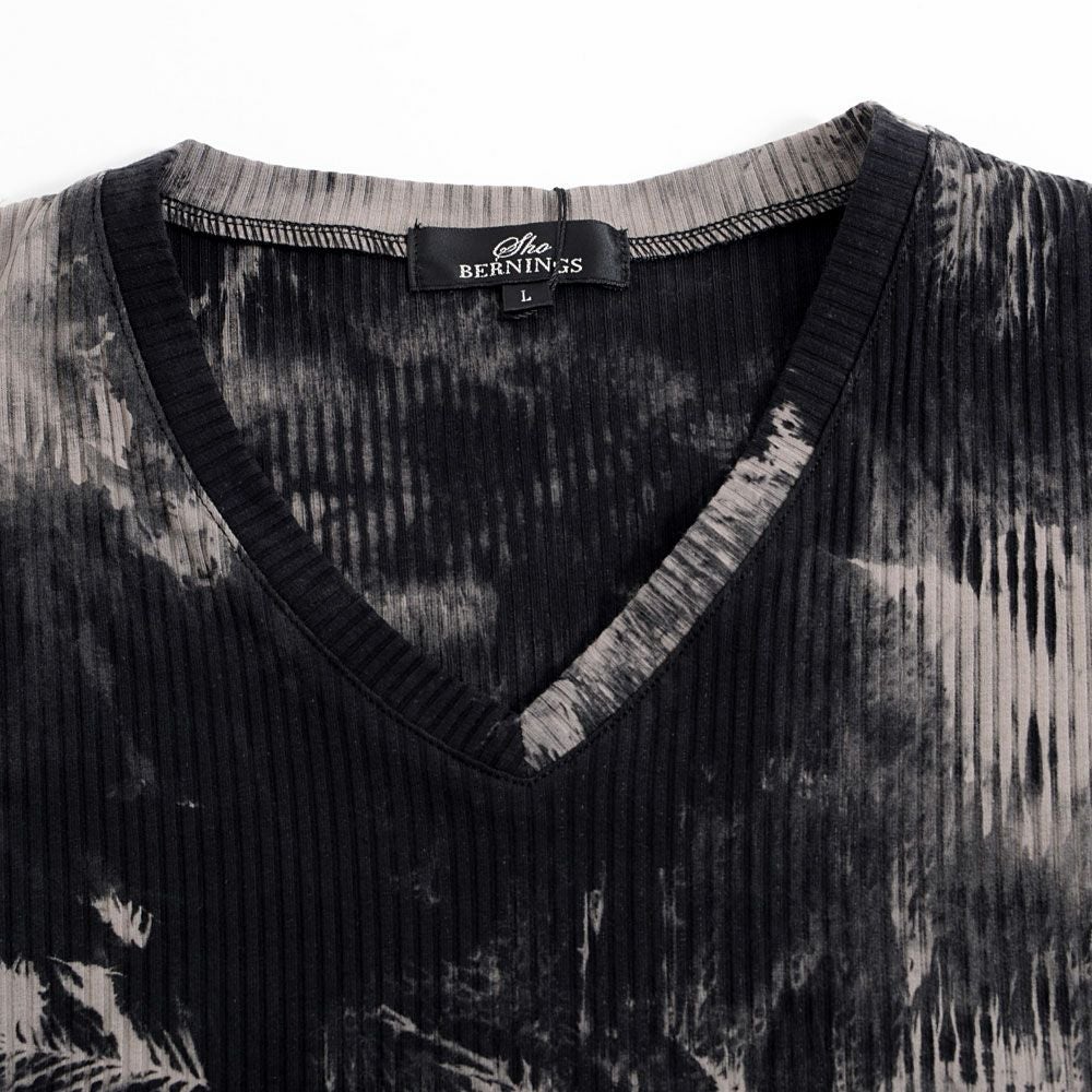 半袖Tシャツ メンズ Bernings Sho(バーニングショウ)ムラ染めテレコ