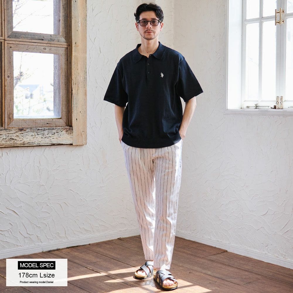 ポロシャツ メンズ U.S. POLO ASSN.(ユーエスポロアッスン)ニット半袖