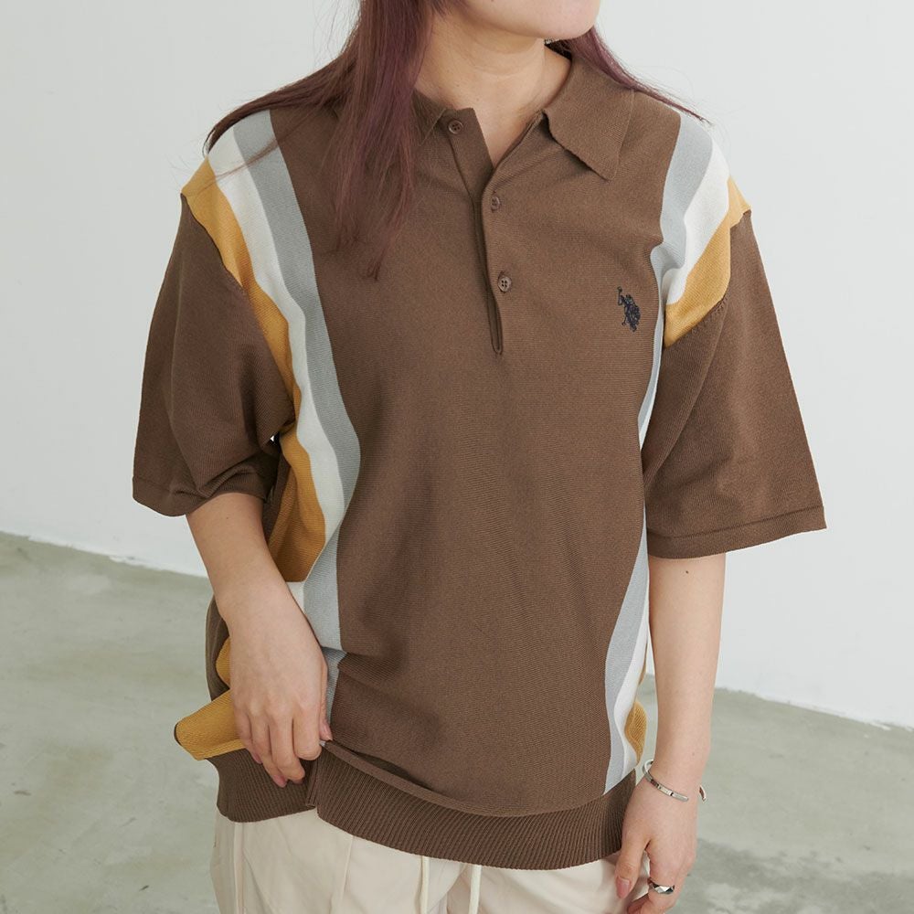 ポロシャツ メンズ U.S. POLO ASSN.(ユーエスポロアッスン)ニット半袖