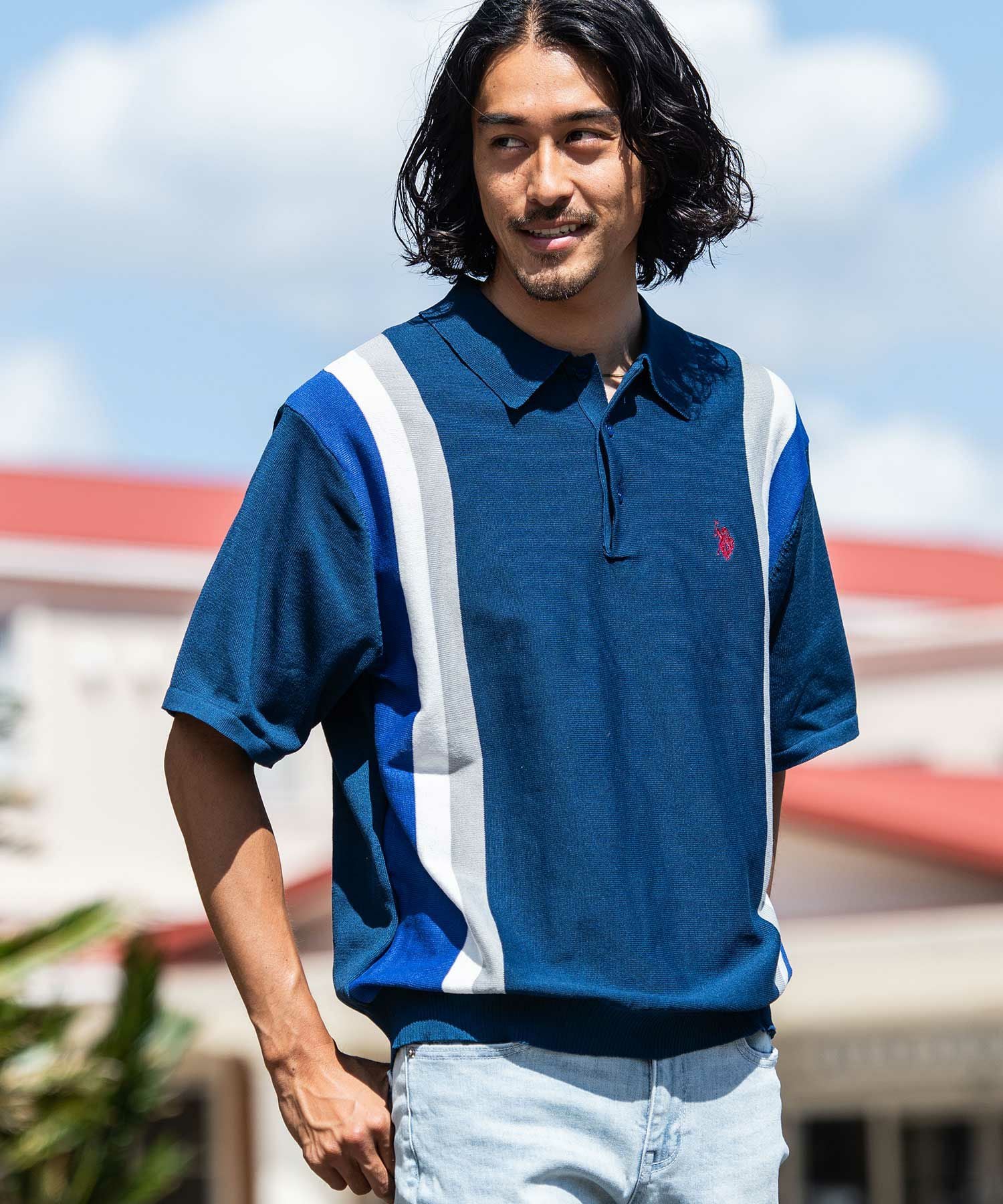 ポロシャツ メンズ U.S. POLO ASSN.(ユーエスポロアッスン)ニット半袖