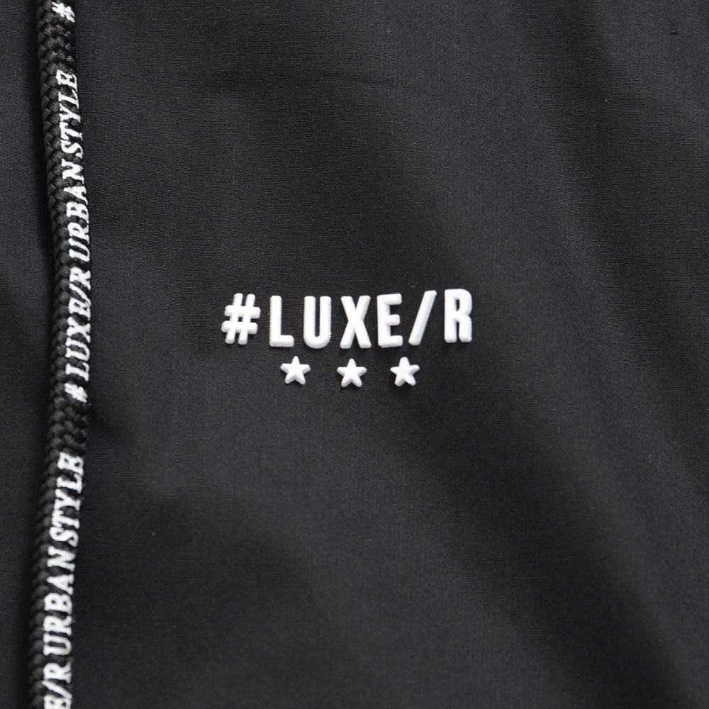 ジップパーカー メンズ LUXE／R(ラグジュ)ストレッチ布帛半袖ZIP