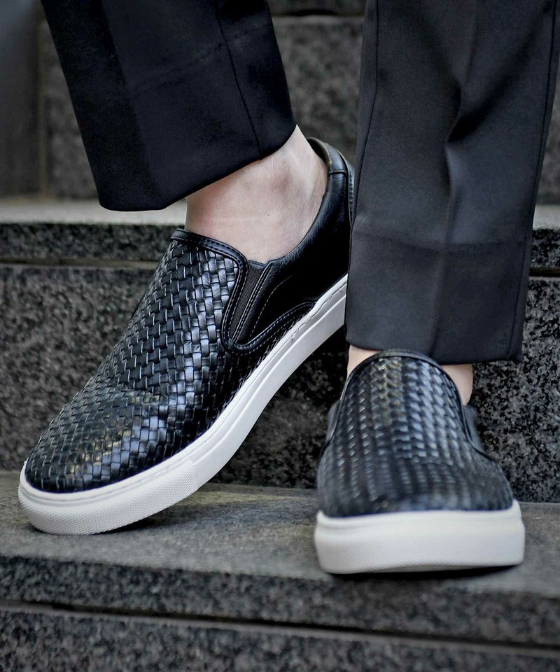 DEDES(デデス)編みこみ柄スリッポンスニーカー/全2色