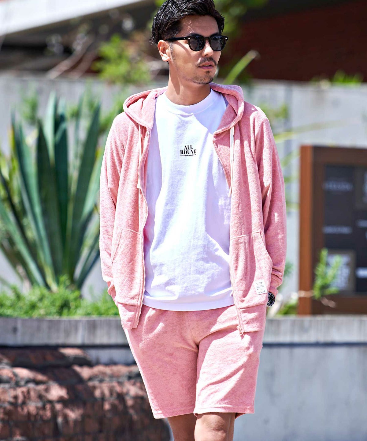 CavariA(キャバリア)パイル地セットアップ(パーカー&ショーツ)/全5色