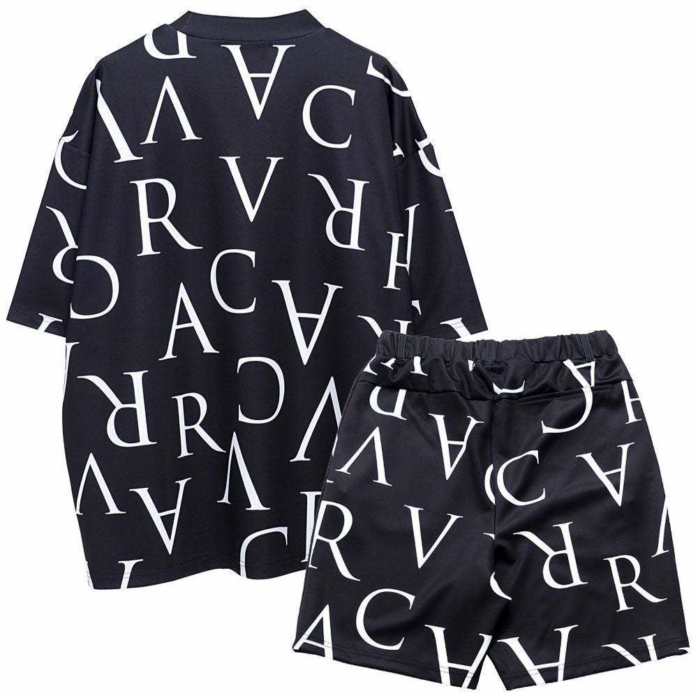 セットアップ メンズ C.V.R.A(シーブイアールエー)総柄ポンチモック