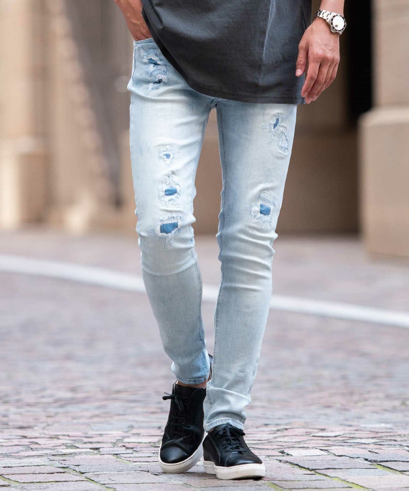 CavariA(キャバリア)リペアデニムスキニー/全2色