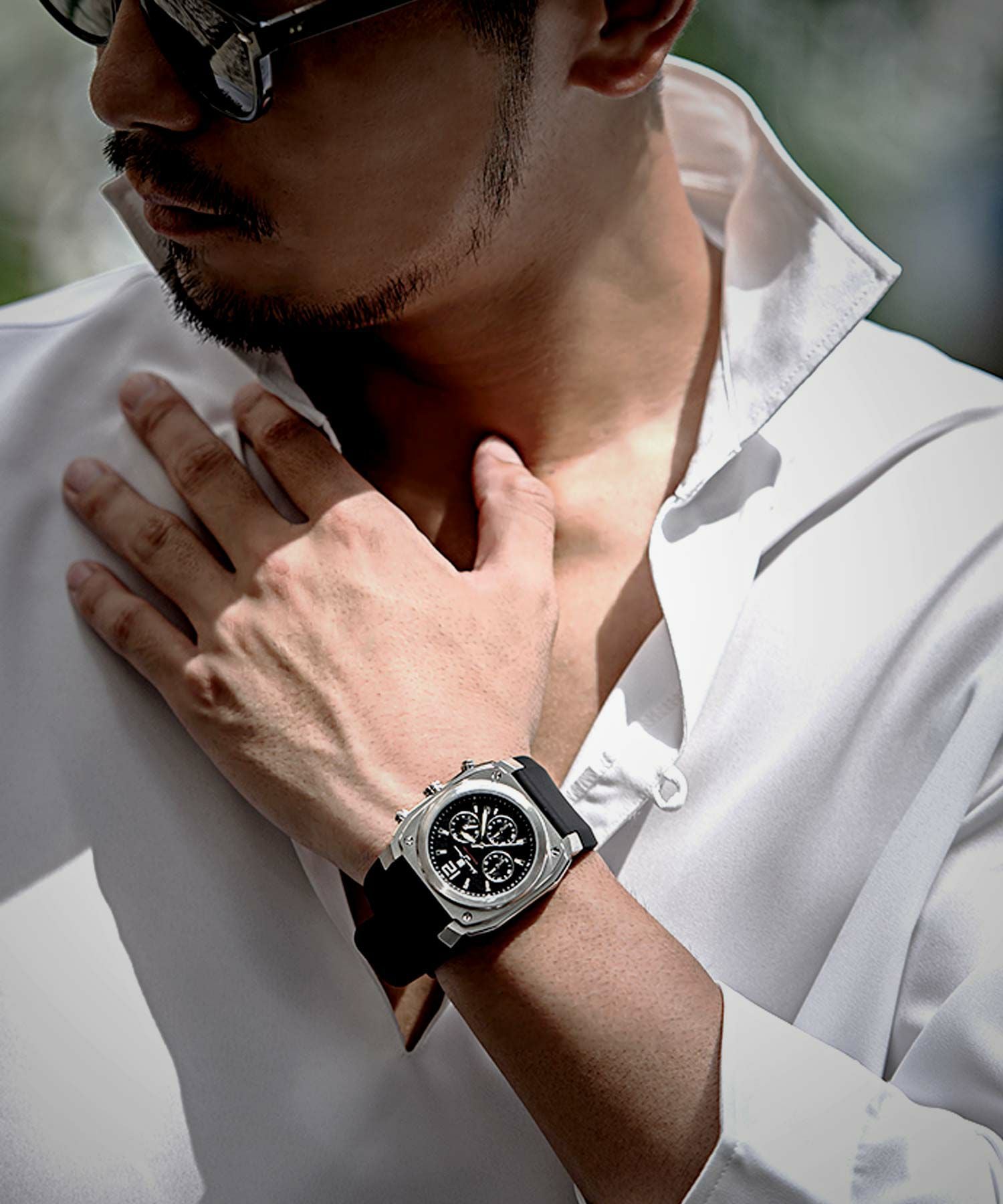 時計 メンズ Salvatore Marra(サルバトーレ マーラ)ラバーベルト