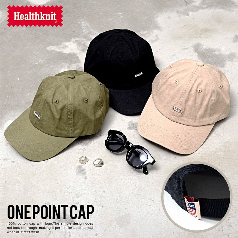 Healthknit(ヘルスニット)ワンポイント刺繍CAP/全3色