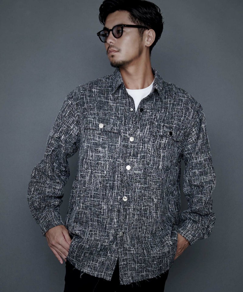 CavariA(キャバリア)ツイードオーバーシャツJKT/全3色