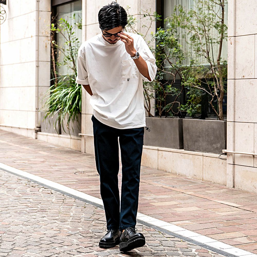 ワイドパンツ メンズ VICCI(ビッチ)スーパーストレッチワイド