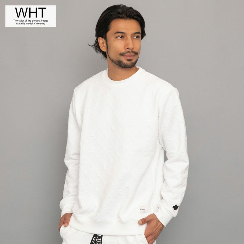 LUXE／R(ラグジュ)ふくれジャガードクルーネック長袖 トレーナー/全2色 