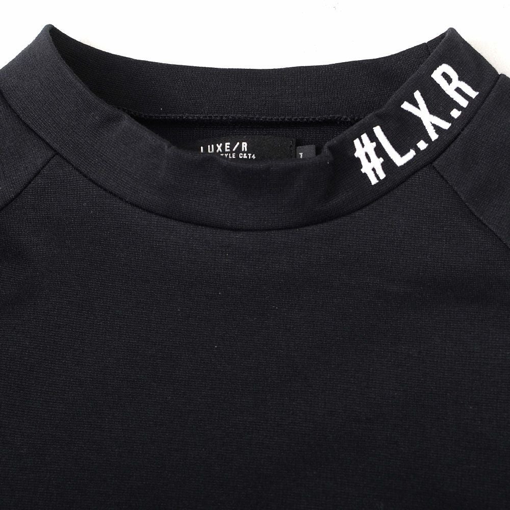 長袖Tシャツ メンズ LUXE／R(ラグジュ)CVCスムース切替モックネック