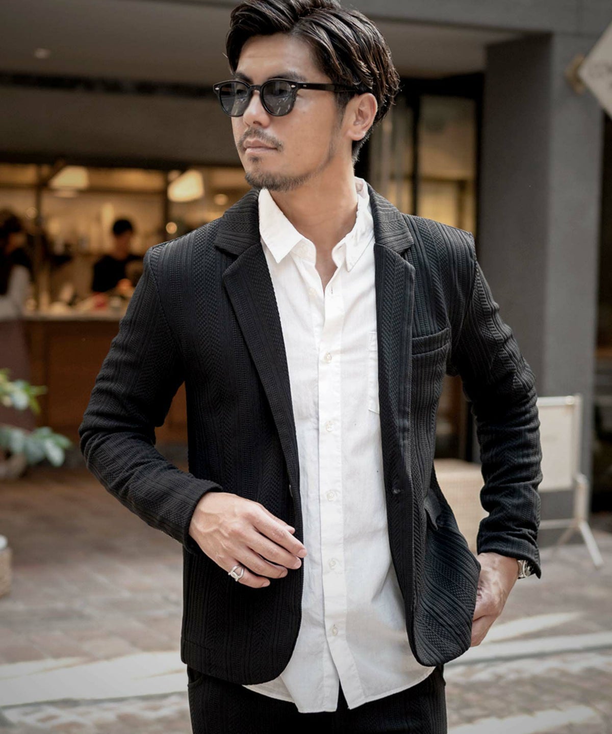 CavariA(キャバリア)パターンニットソーテーラードJKT/全3色