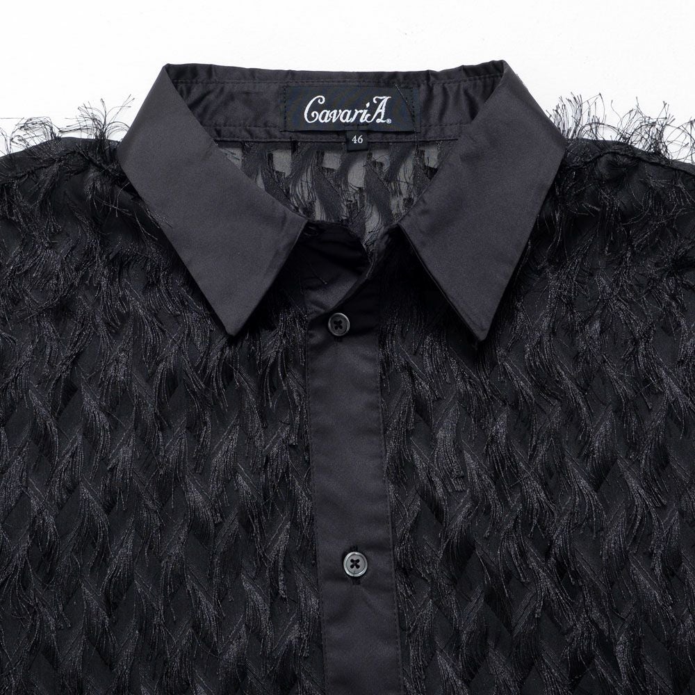 シャツ メンズ CavariA(キャバリア)クレリックフェザー長袖シャツ/全2色
