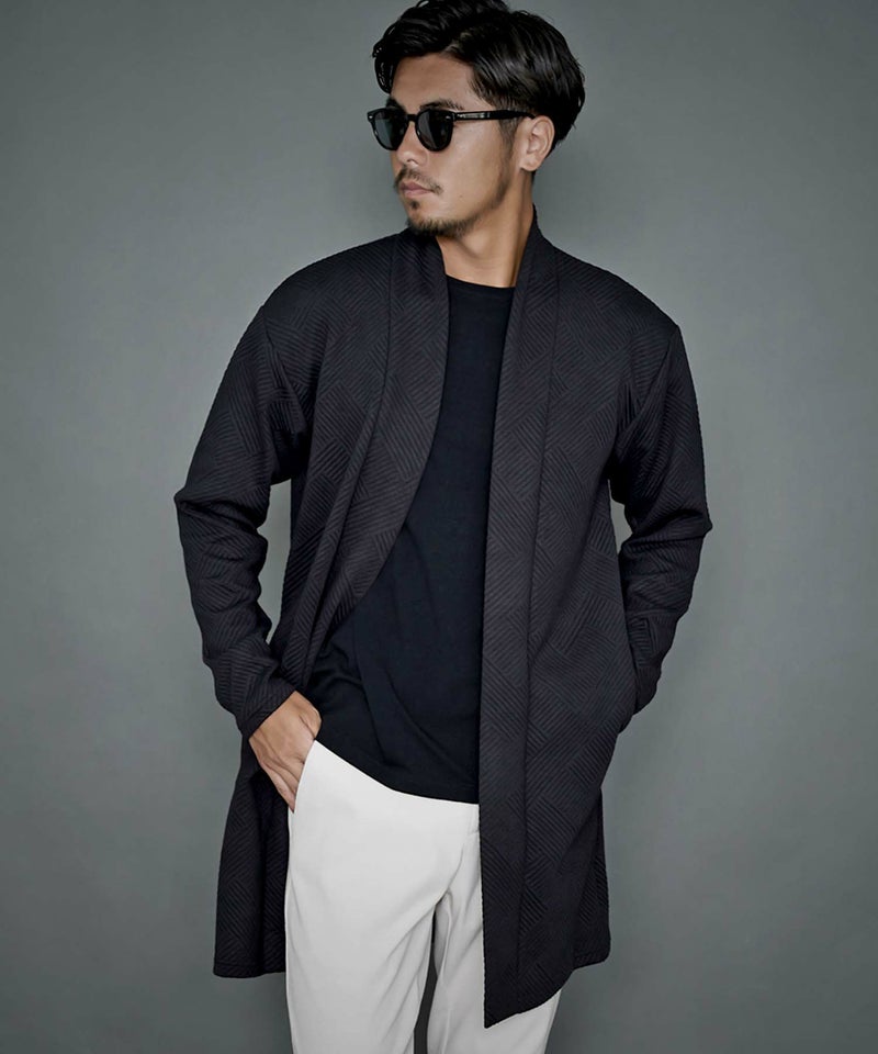 CavariA(キャバリア)キルティングジグザグ柄ショールガウン/全3色