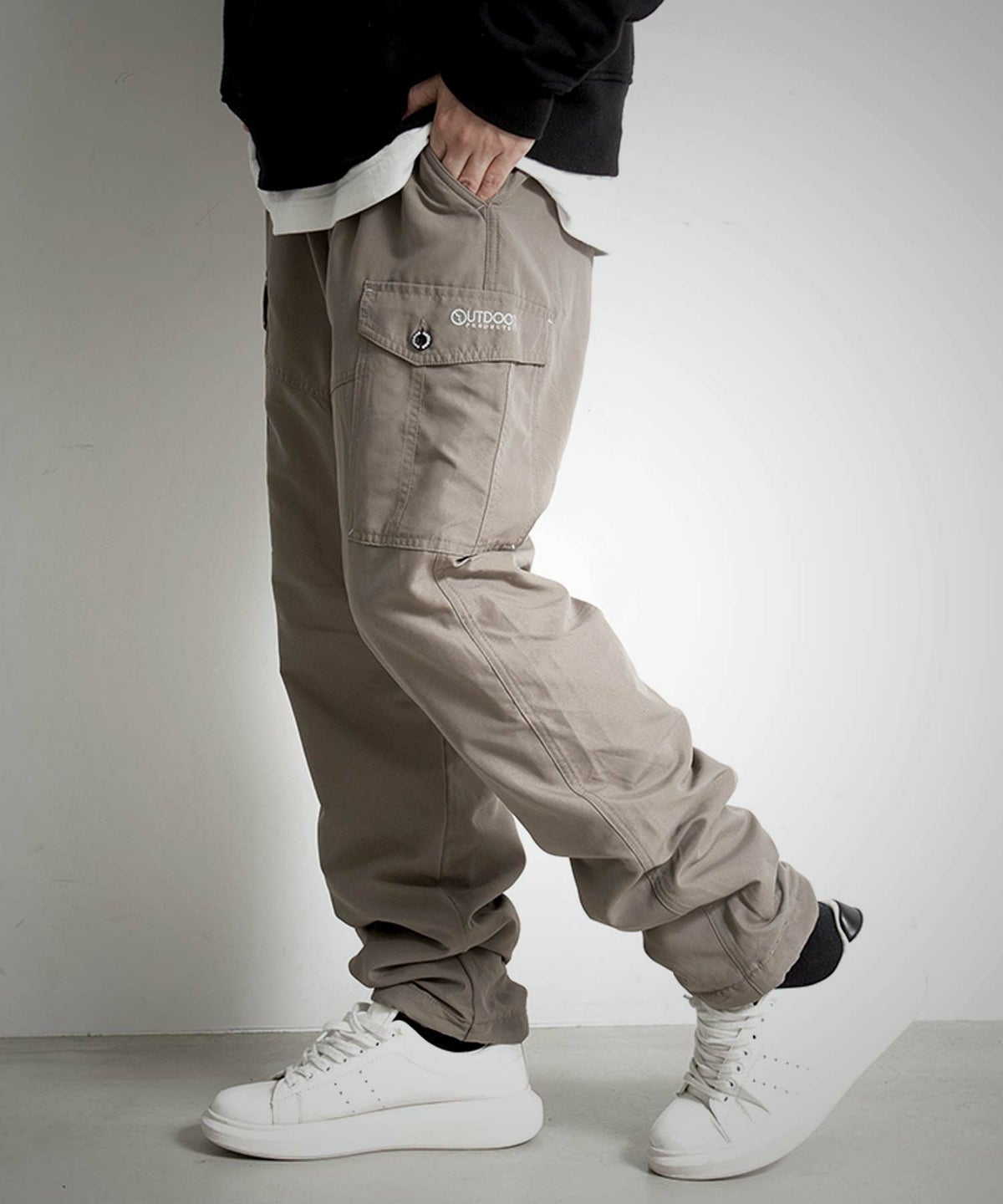 OUTDOOR(アウトドア)ポリビーチ裏フリースカーゴパンツ/全4色