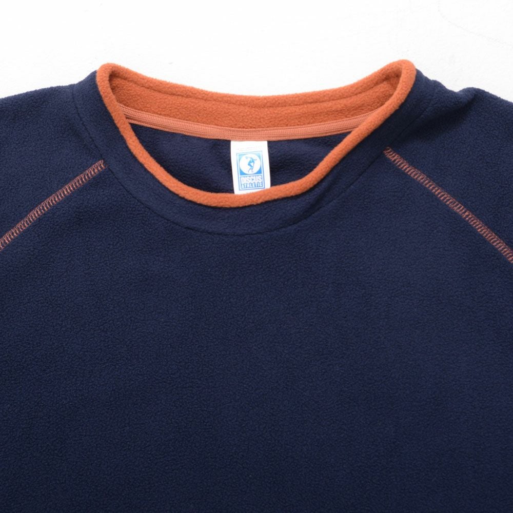 スウェット メンズ DISCUS(ディスカス)フリースラグランクルー長袖プル