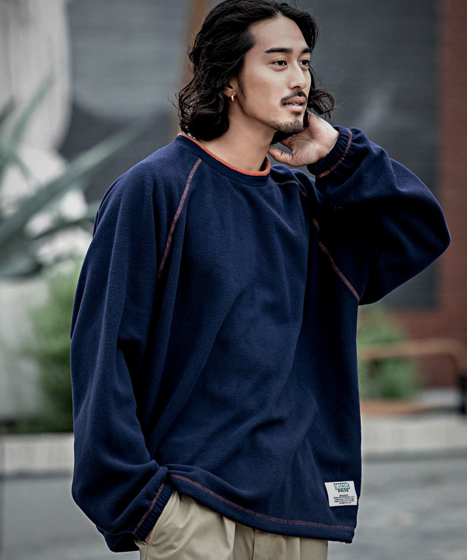 パプリカ × ディスクユニオン CREWNECK SWEATSHIRT XL スウェット メンズ DISCUS(ディスカス)フリースラグランクルー長袖プル