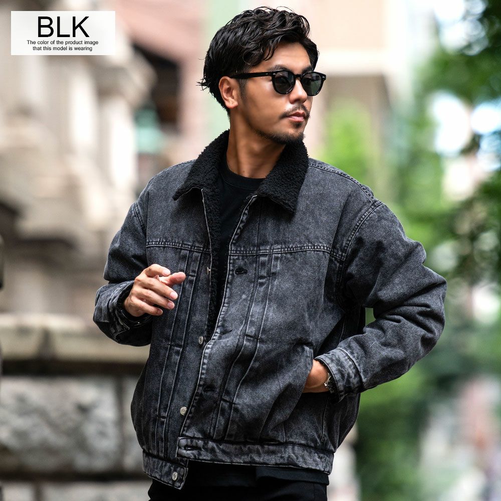 CavariA(キャバリア)裏ボアデニム長袖Gジャン/全3色