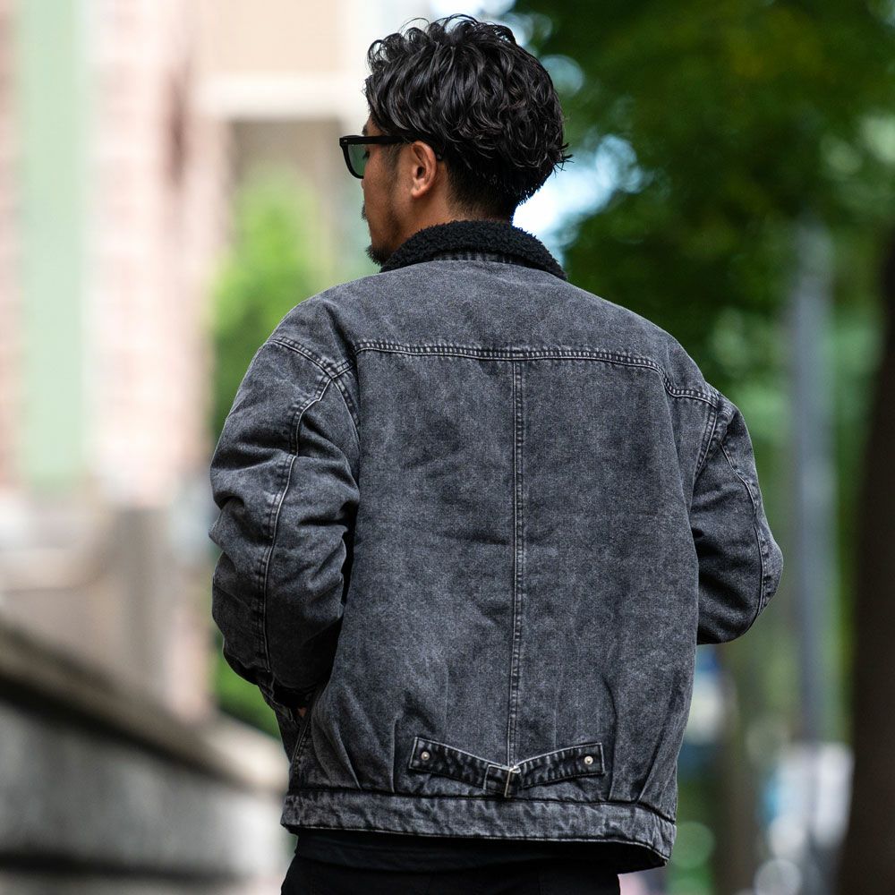 CavariA(キャバリア)裏ボアデニム長袖Gジャン/全3色