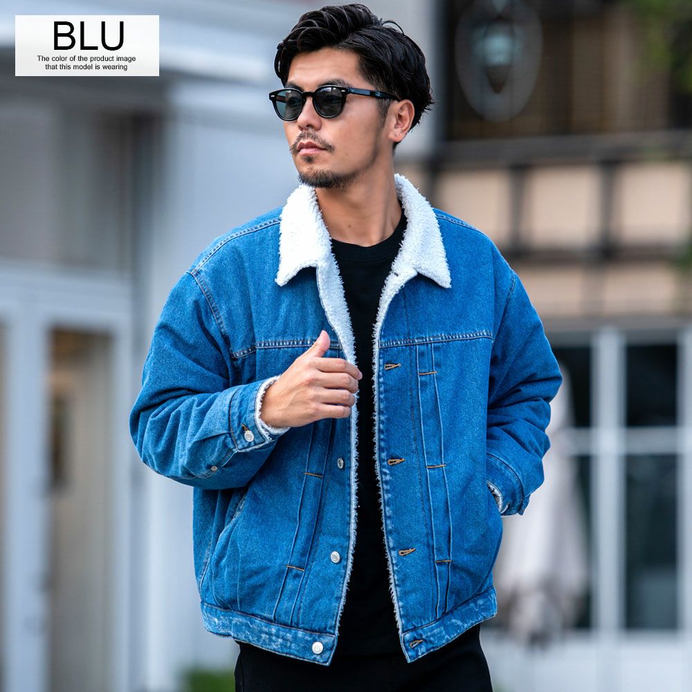 CavariA(キャバリア)裏ボアデニム長袖Gジャン/全3色