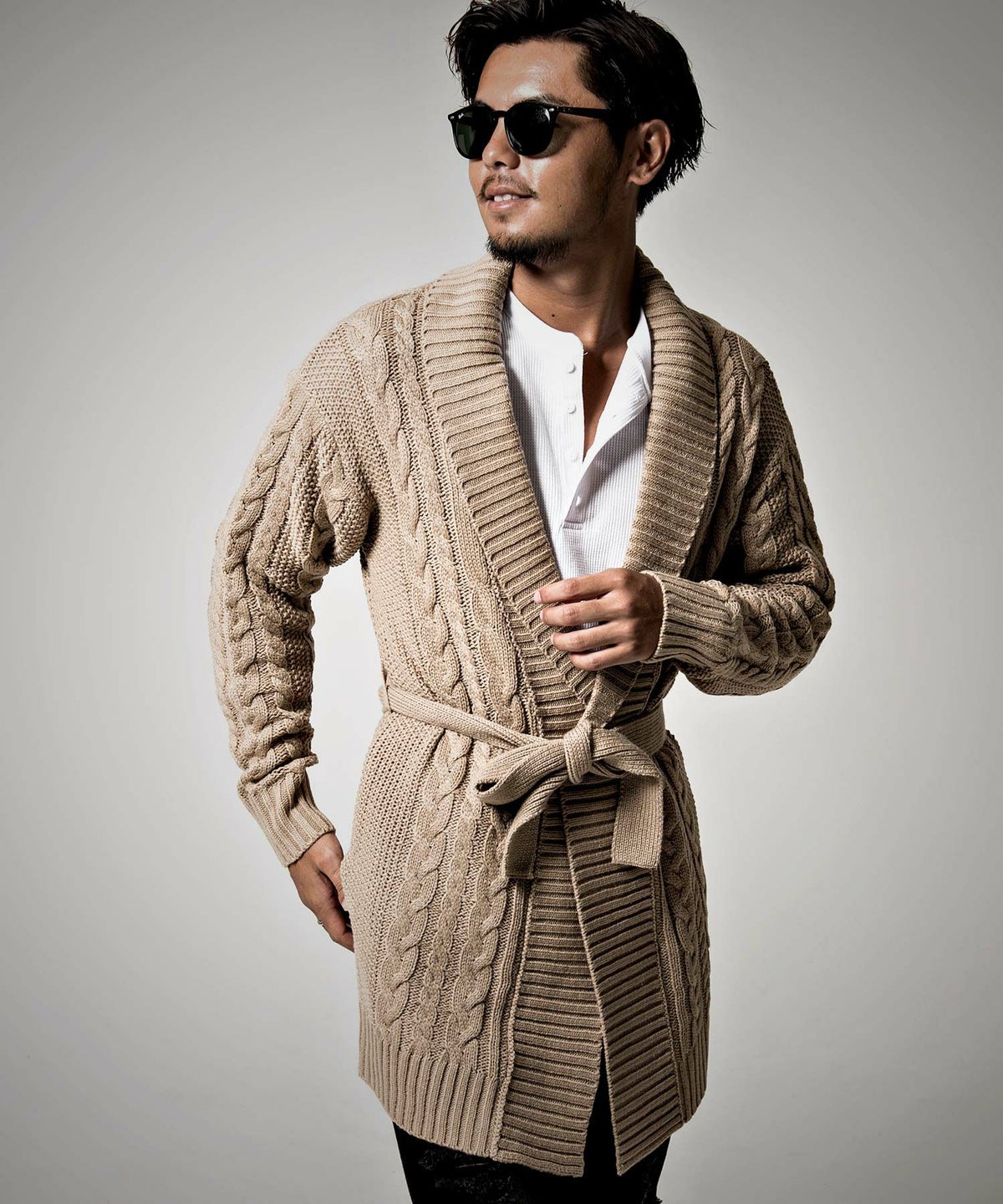 CavariA(キャバリア)セミロングショールカラーガウン/全5色