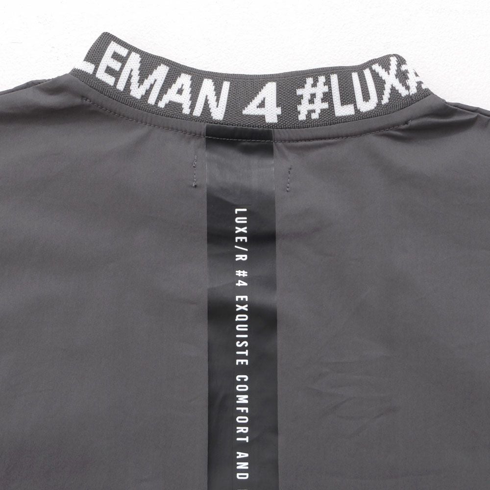 スウェット メンズ LUXE／R(ラグジュ)ストレッチ布帛モックネック切替