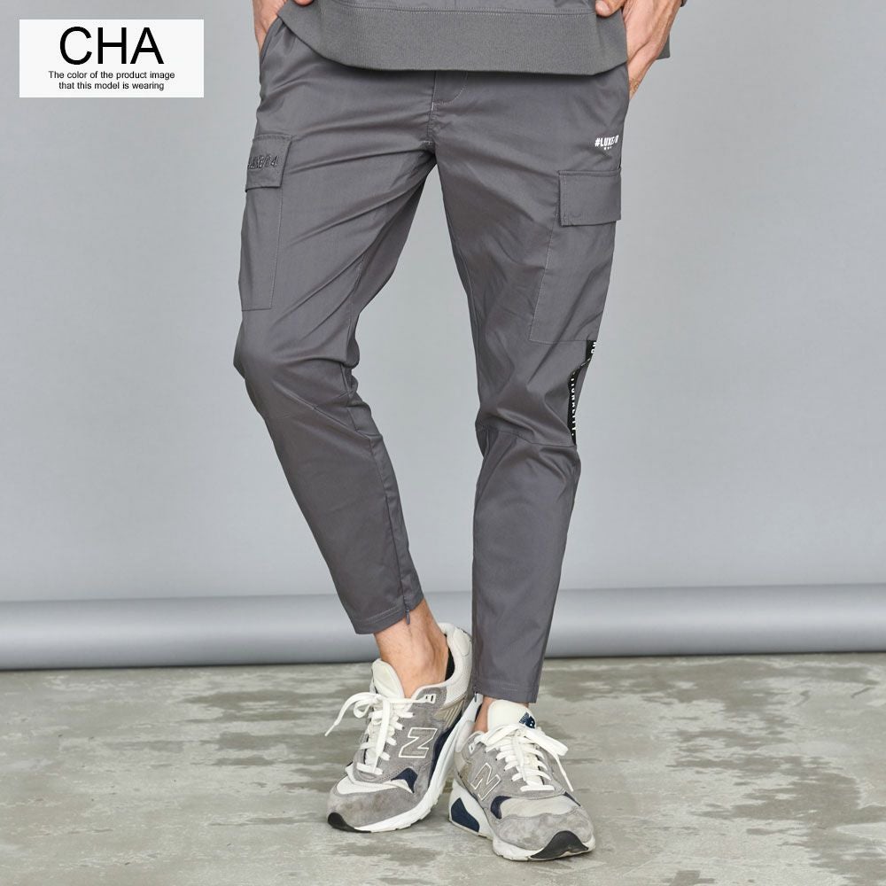 カーゴパンツ メンズ LUXE／R(ラグジュ)ストレッチ布帛カーゴパンツ/全4色