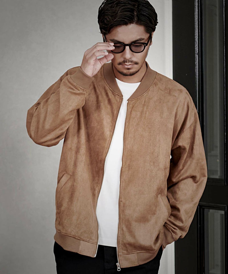 CavariA(キャバリア)ポンチスウェードカットブルゾン/全3色