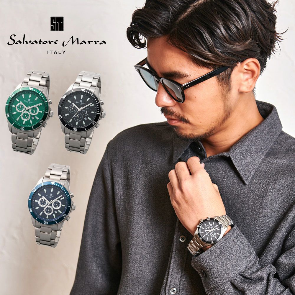 Salvatore Marra(サルバトーレマーラ)チタン製クロノグラフ腕時計/全3色