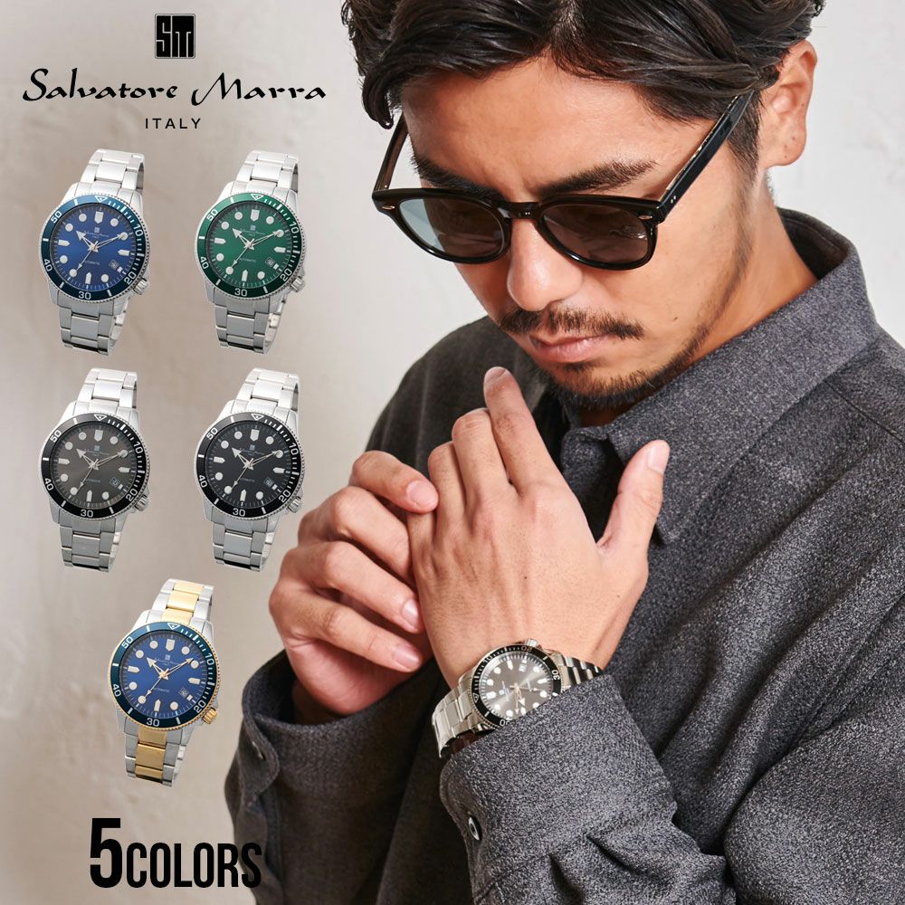 Salvatore Marra(サルバトーレマーラ)日本製自動巻きムーブメント搭載ステンレス腕時計/全5色