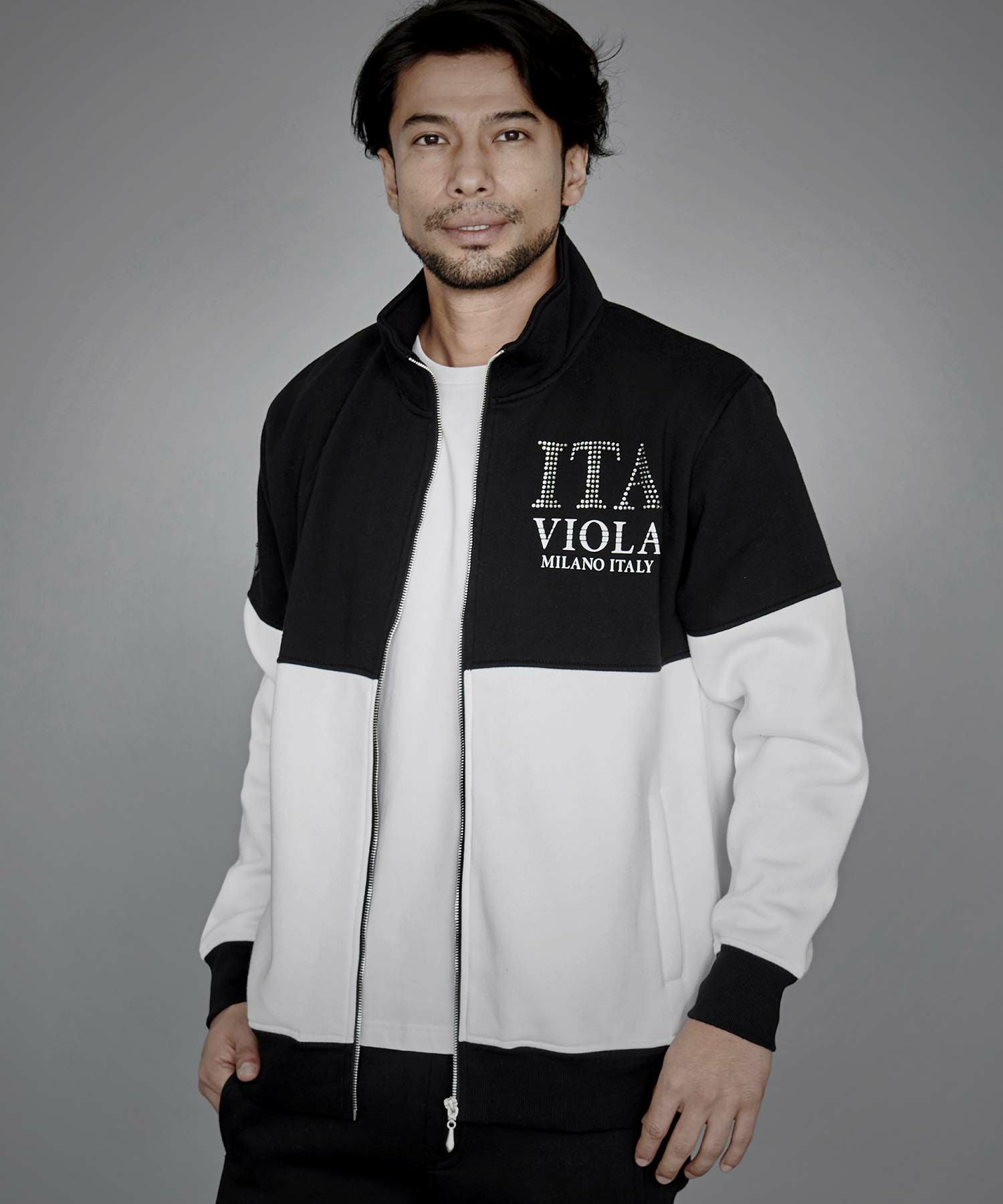 中綿ジャケット メンズ VIOLA(ヴィオラ)JQD使いフルZIP UP 長袖/全3色