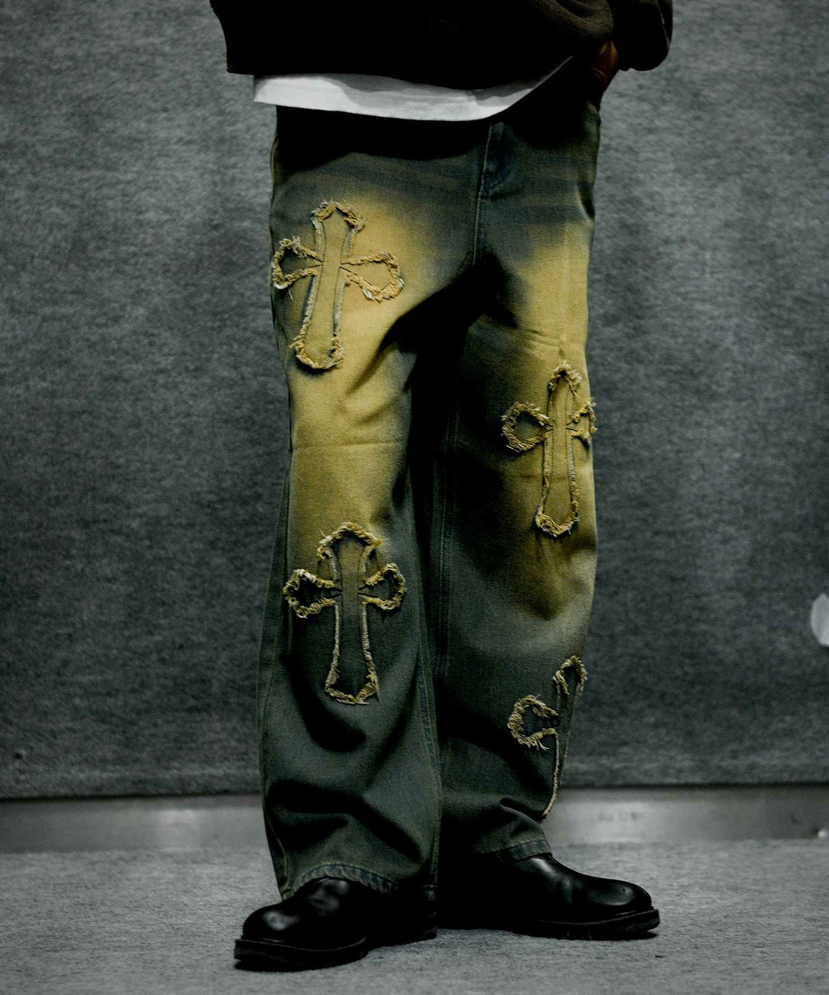 Bitter select(ビターセレクト)デニムオーバーダイバギーパンツクロス/全3色