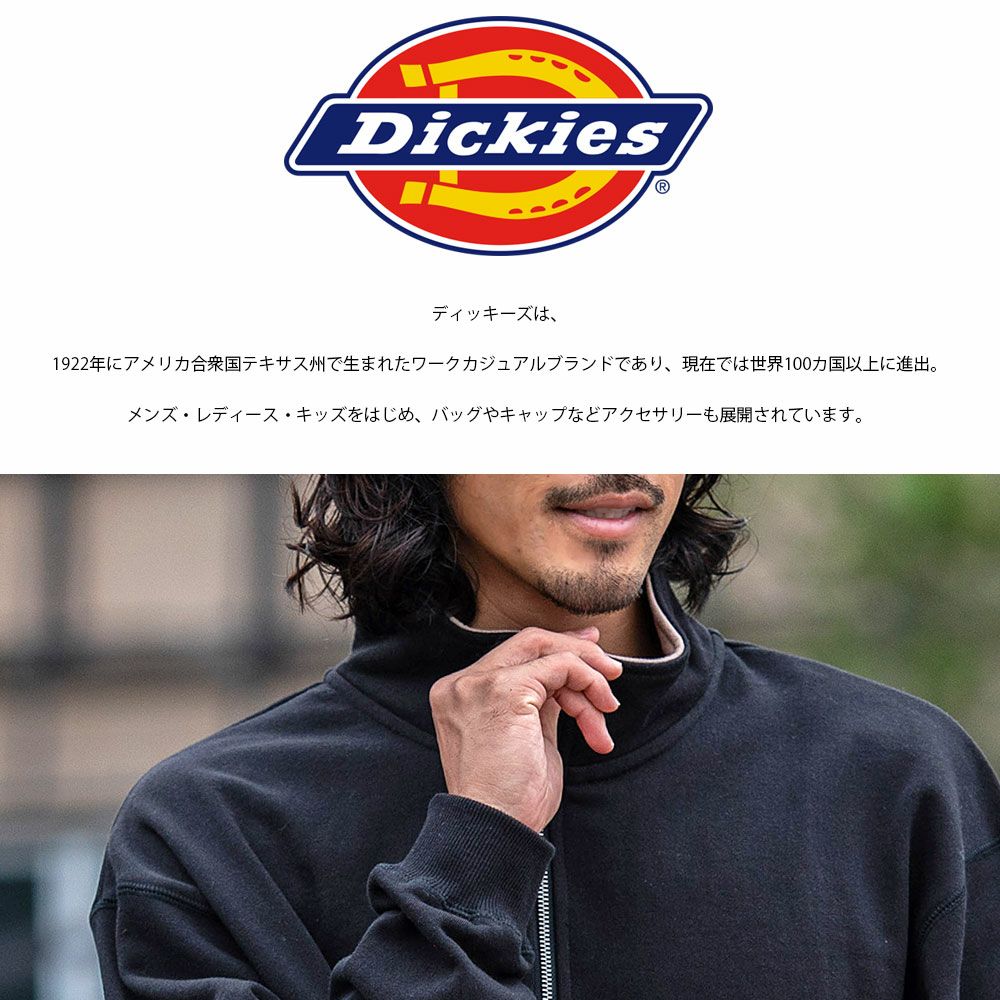スウェット メンズ Dickies(ディッキーズ)裏起毛ハーフZIP 長袖PO/全3色