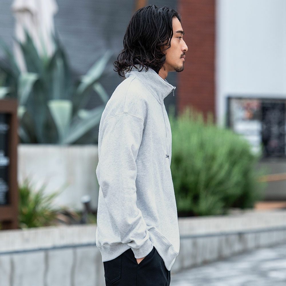 スウェット メンズ Dickies(ディッキーズ)裏起毛ハーフZIP 長袖PO/全3色