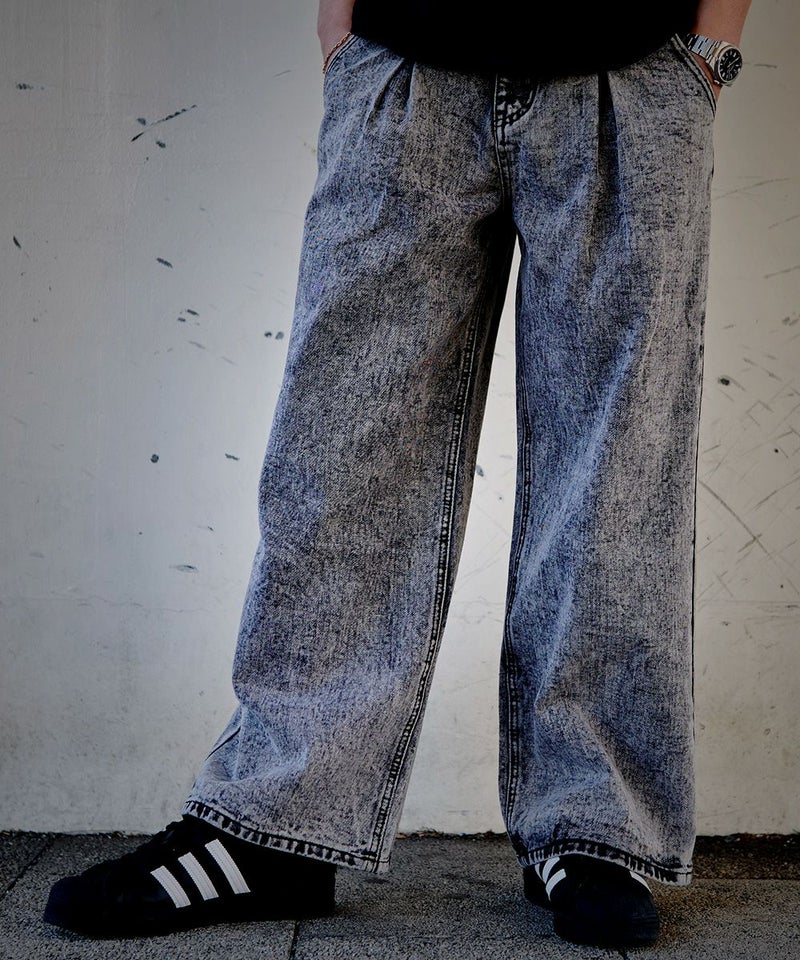 CavariA(キャバリア)デニムワイドパンツ/全12色