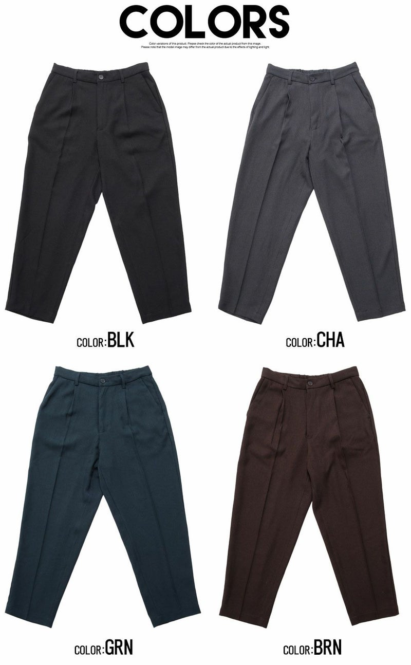 Bitter select(ビターセレクト)バックシャーリングワイドテーパードパンツ/全4色