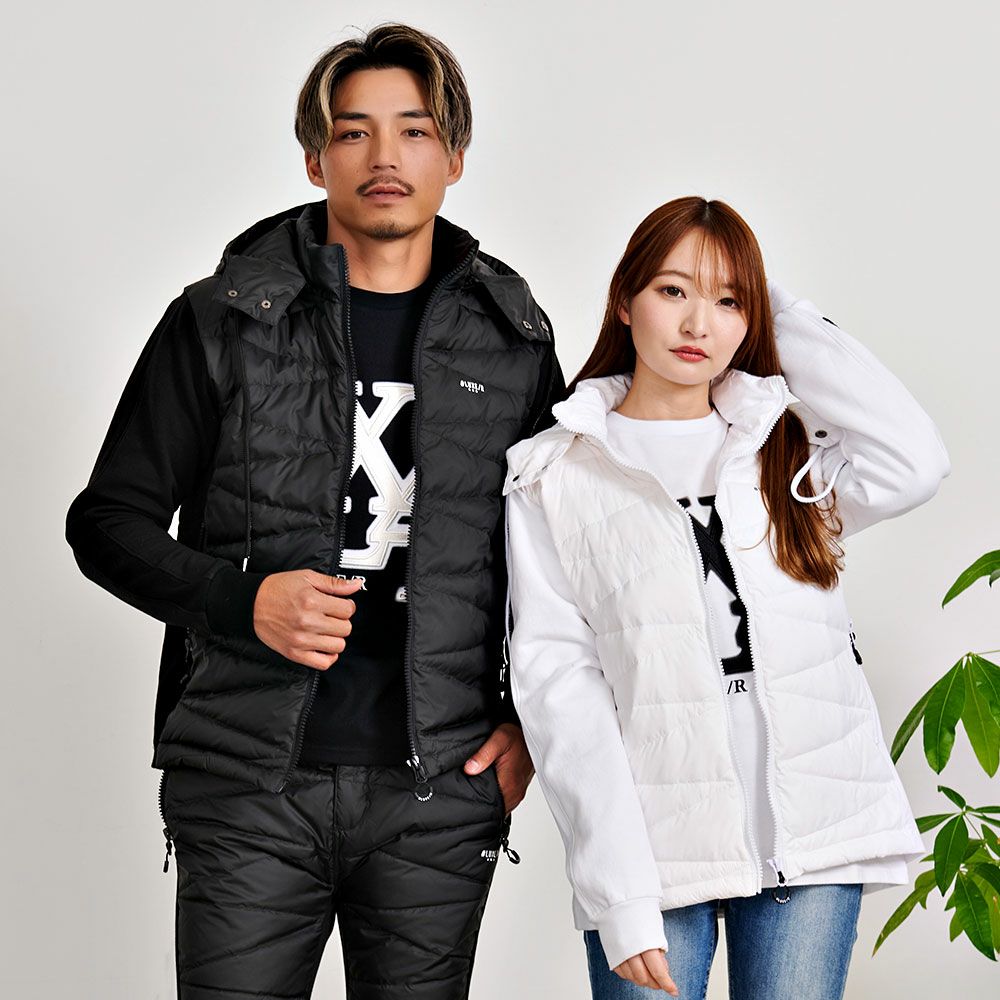 中綿ジャケット メンズ LUXE／R(ラグジュ)フリース×高密度ダウン