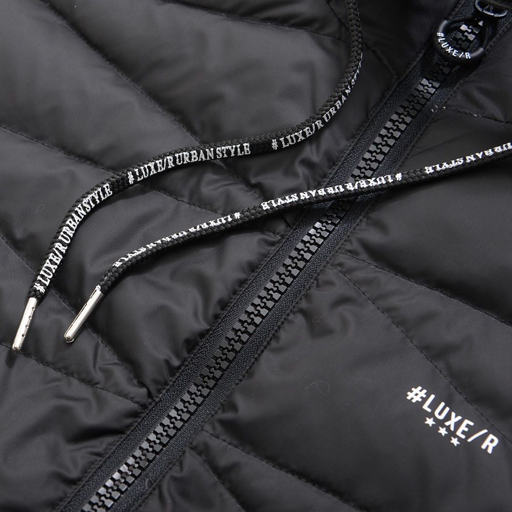 中綿ジャケット メンズ LUXE／R(ラグジュ)フリース×高密度ダウン