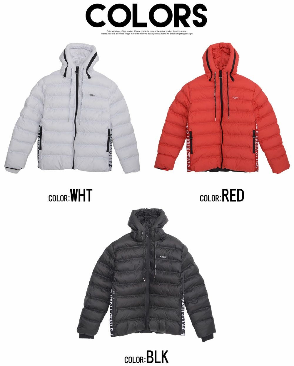  LUXE／R(ラグジュ)フード刺繍中綿ブルゾン/全3色