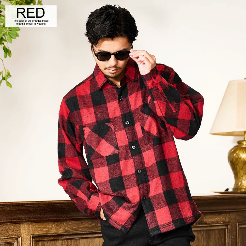 Toucan Surfing(トゥーカンサーフィン)裏ボアチェック長袖シャツ/全6色