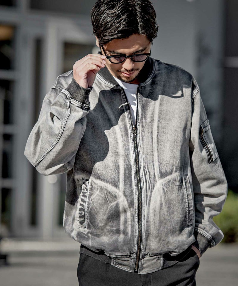 CavariA(キャバリア)カットデニムMA-1/全2色