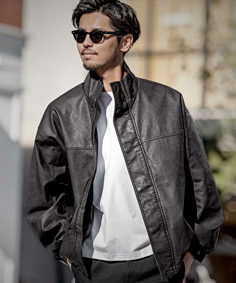 CavariA(キャバリア)ウォッシュPUブルゾン/全2色