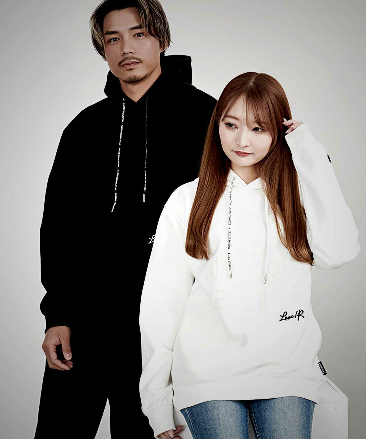 LUXE／R(ラグジュ)サガラ刺繍ベア長袖パーカー/全3色