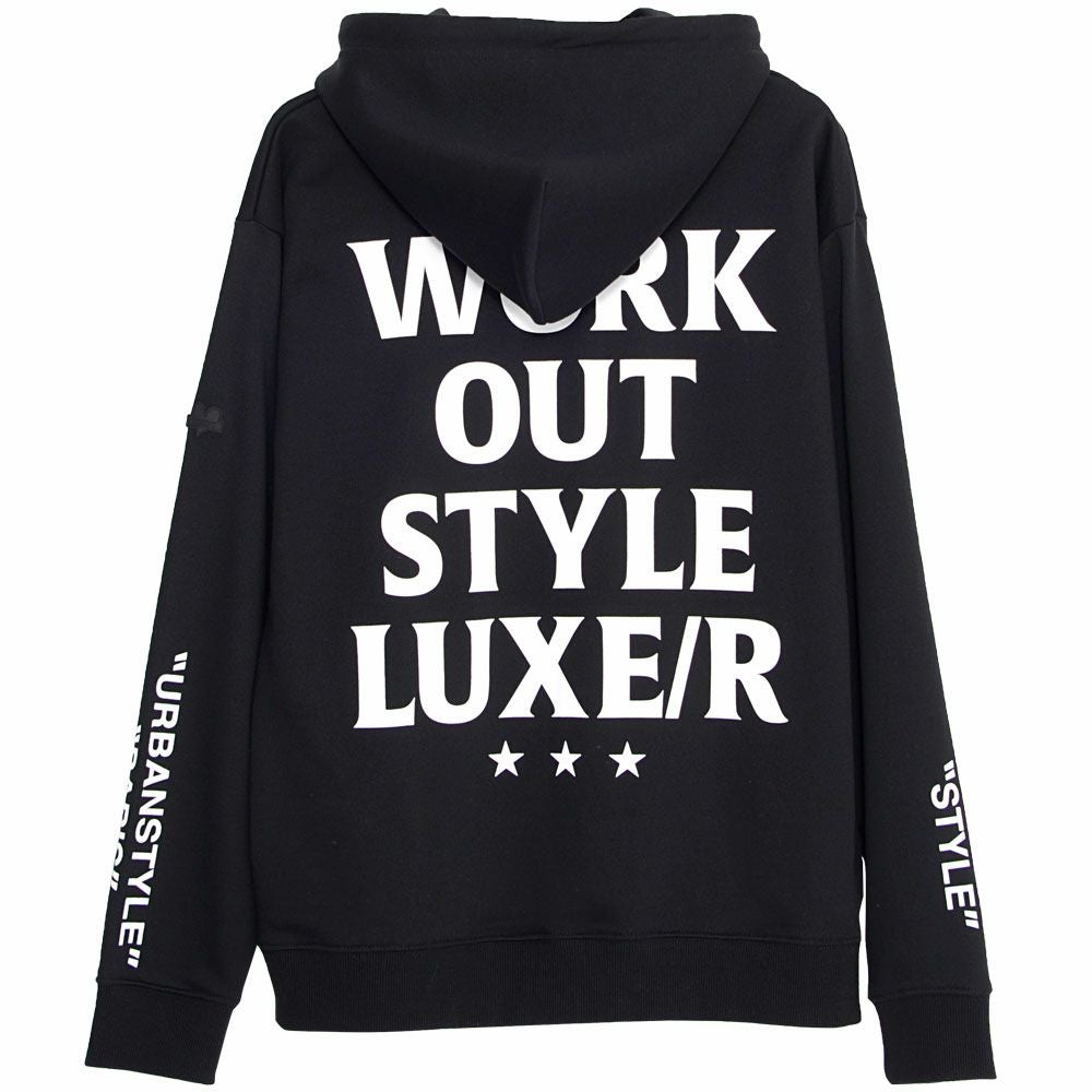 ジップパーカー メンズ LUXE／R(ラグジュ)プリントプル長袖パーカー/全2色
