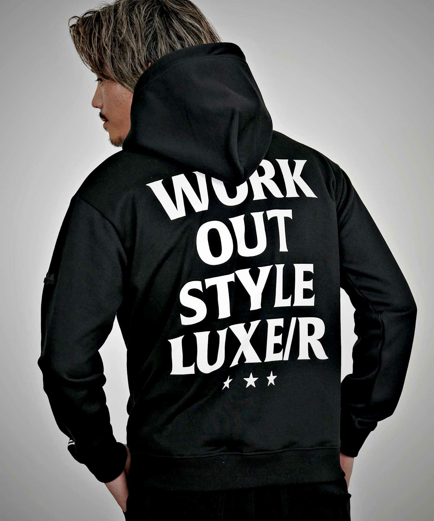 ジップパーカー メンズ LUXE/R(ラグジュ)プリントプル長袖パーカー/全2色 ジップパーカー メンズ LUXE/R(ラグジュ)プリントプル長袖パーカー/全2色
